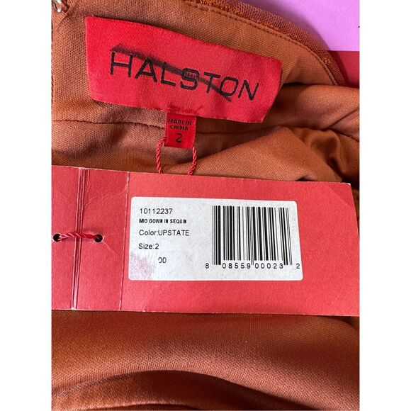 Halston Mio Sequin Halterneck Gown Size US2 $595 - Picture 12 of 12